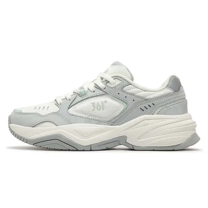 361° Hoist The Sail Wear-Resistant Low-Top Chunky Sneakers Women's White Gray