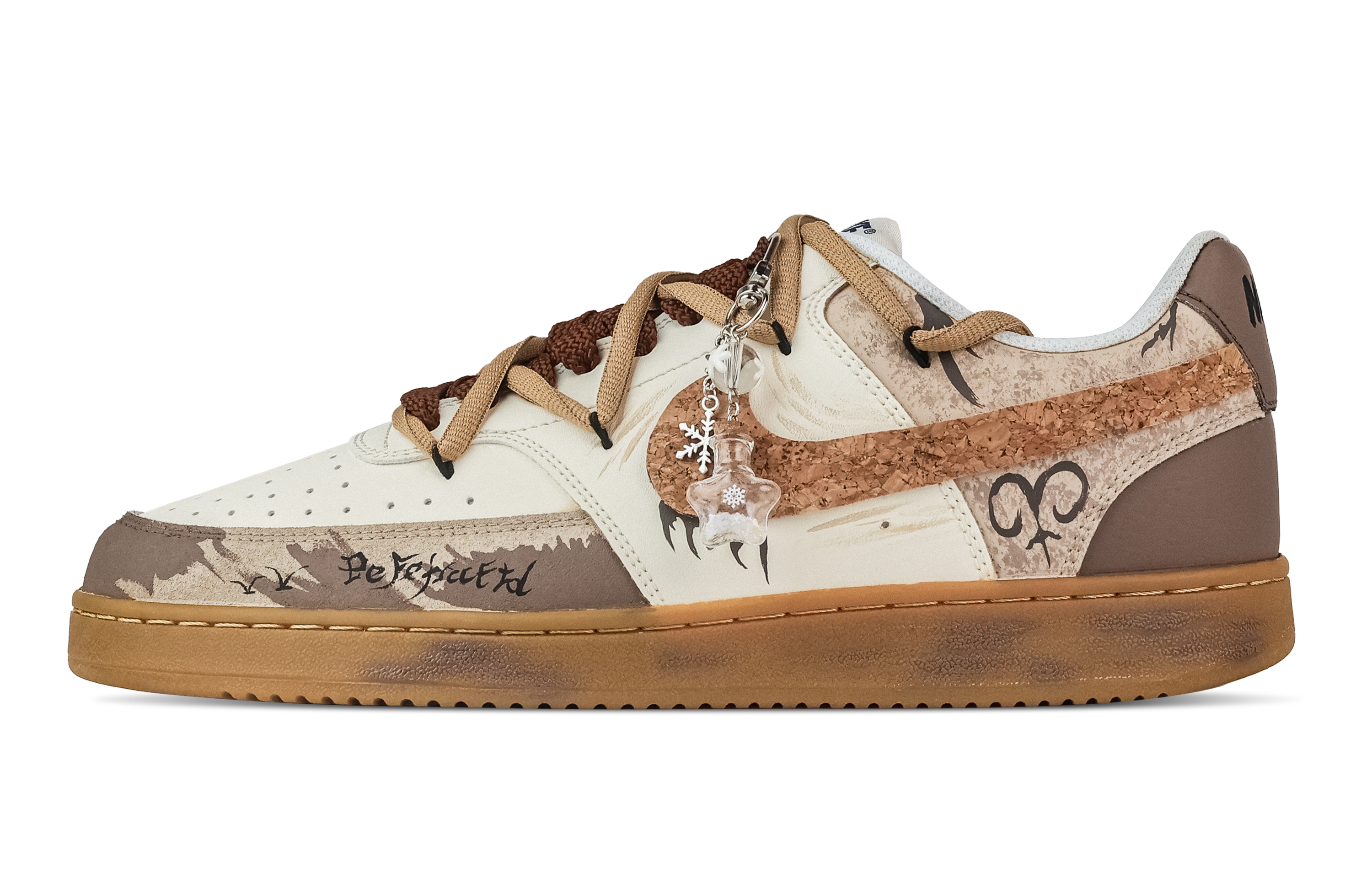 Nike Court Vision 1 End, Heart Box Abrasion Resistant Low top Skateboard Shoes Men's