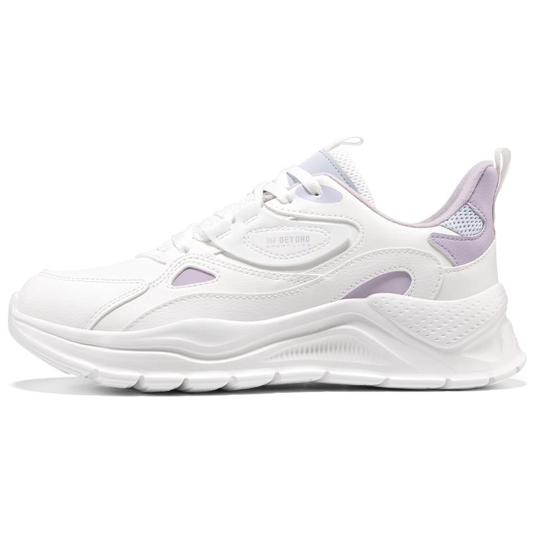 361° Wear-resistant And Lightweight Low-Top Casual Shoes Women's White Purple