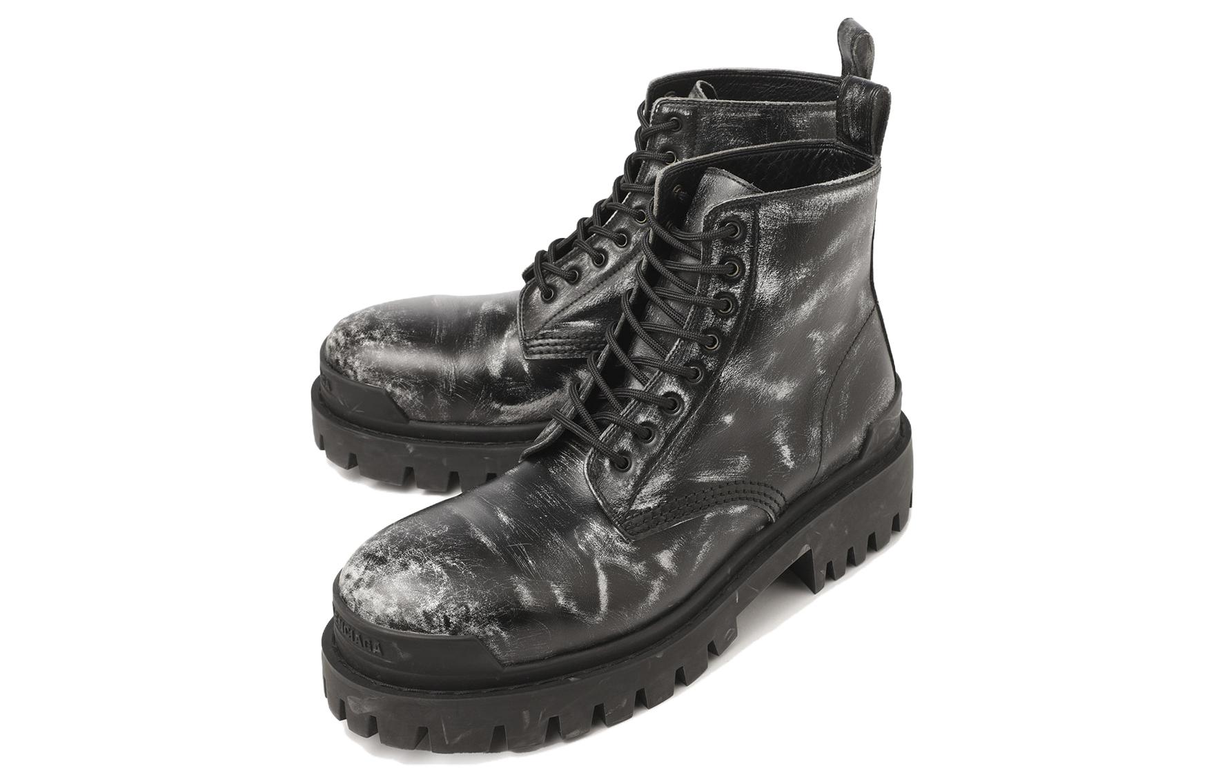Balenciaga Strike Ankle Boots Black Leather купить в интернет-магазине Yoocart с быстрой доставкой по России.