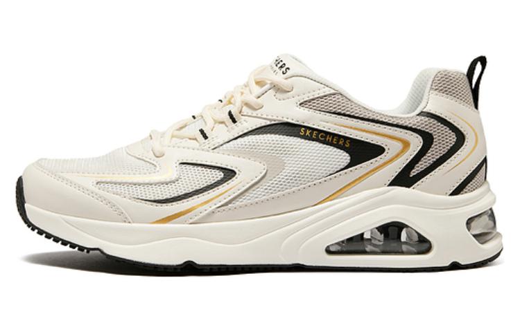 Skechers Street Tres-Air Uno Cushioning Breathable Low-Top Casual Running Shoes Men's White Gold
