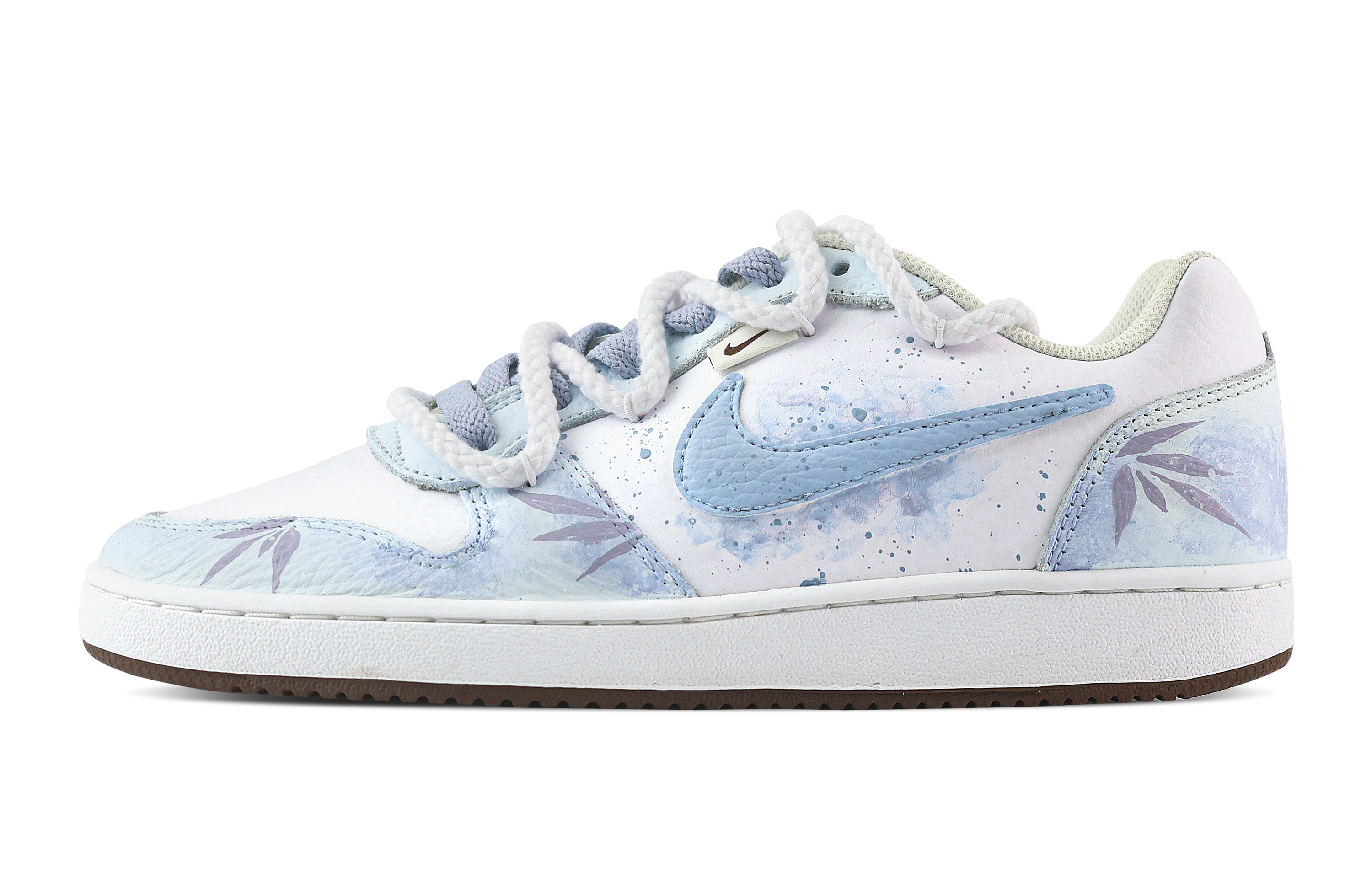 Nike EBERNON Light Blue Bamboo Shadow, Heart Box Abrasion Resistant Low top Skateboard Shoes Men's