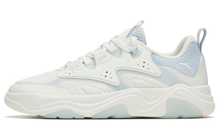 Anta Life Collection Durable Breathable Low-Top Skateboard Shoes Women's White Blue