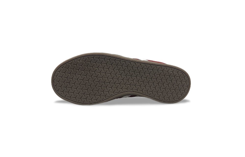 Adidas Neo Vl Court Classic Anti-Slip Wear-Resistant Low-Top Skateboard Shoes Unisex Deep Red