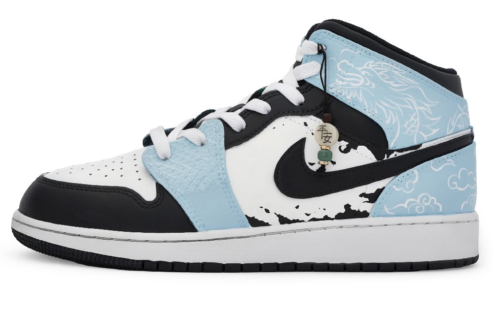 Jordan Air Jordan 1 Vintage Basketball Shoes Men Mid Top Black