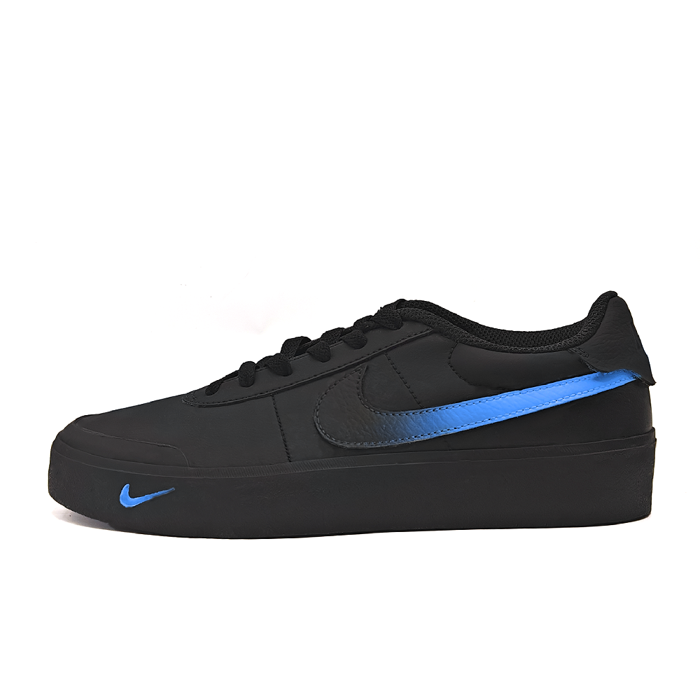 Nike Court Shot Tide Anti Slip And Wear Resistant Lightweight Low Top Skateboard Shoes Unisex Black Blue