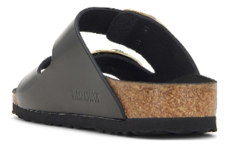 Birkenstock Women's Arizona Big Buckle Natural Patent Leather Narrow 'Black' Women's