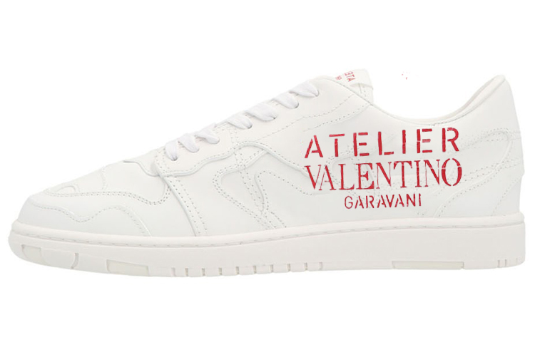 Valentino Atelier Anti Slip And Wear Resistant Height Increasing Low Top Casual Shoes Women's White