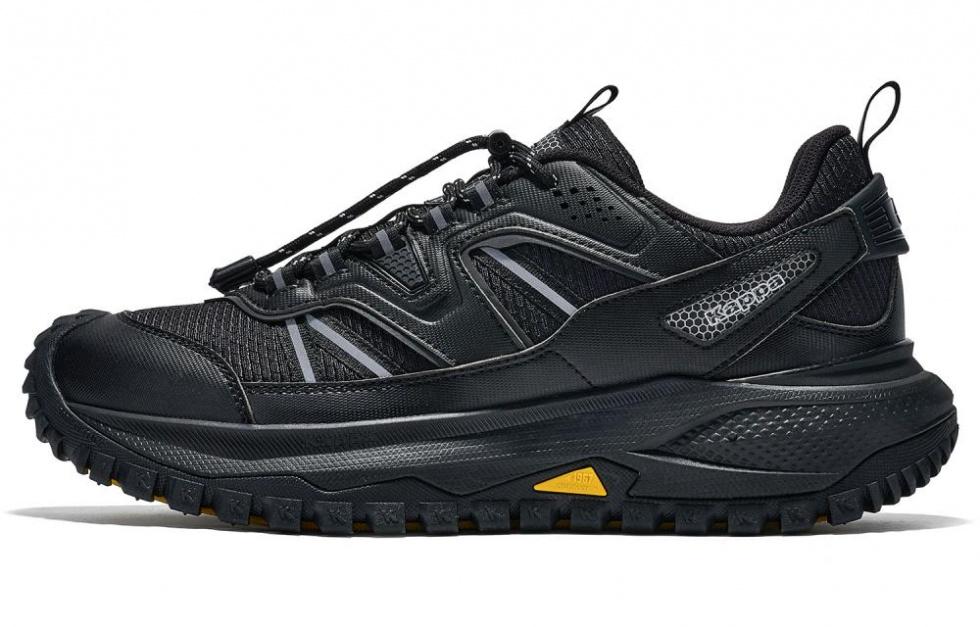 Kappa Anti-Slip Wear-Resistant Low-Top Running Shoes Men's Black
