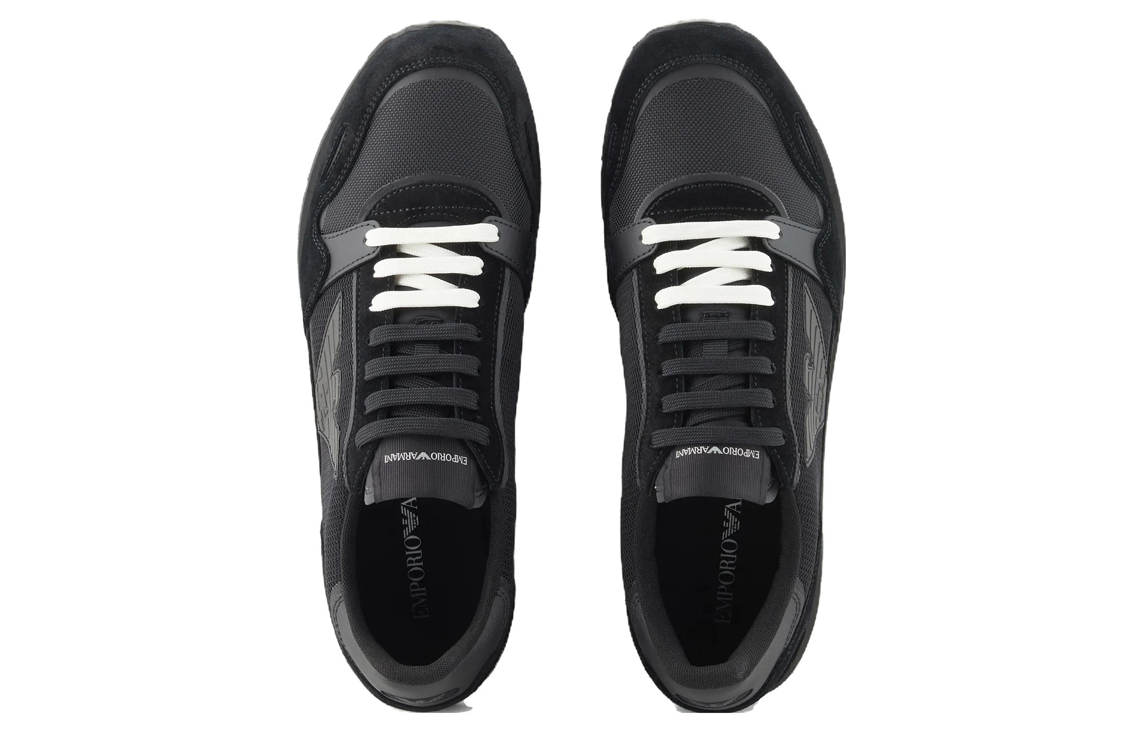 EMPORIO ARMANI Logo-appliqué Suede Sneakers купить в интернет-магазине Yoocart с быстрой доставкой по России.