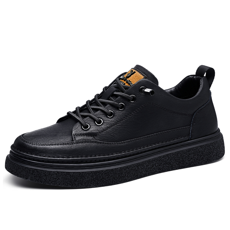 Playboy Playboy Cushioning Wear-Resistant Low-Top Casual Leather Skateboard Shoes Men's Black