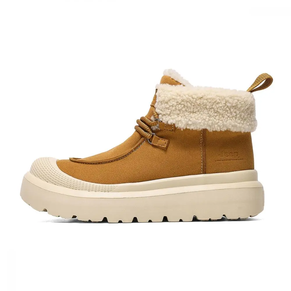 Jeep Short Mid Calf Snow Boots Men's Sand Khaki