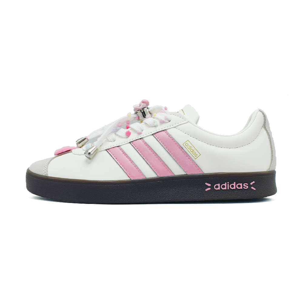 Adidas Vl Court Classic Sweetheart Cream Puff Low Top Skateboard Shoes Unisex White