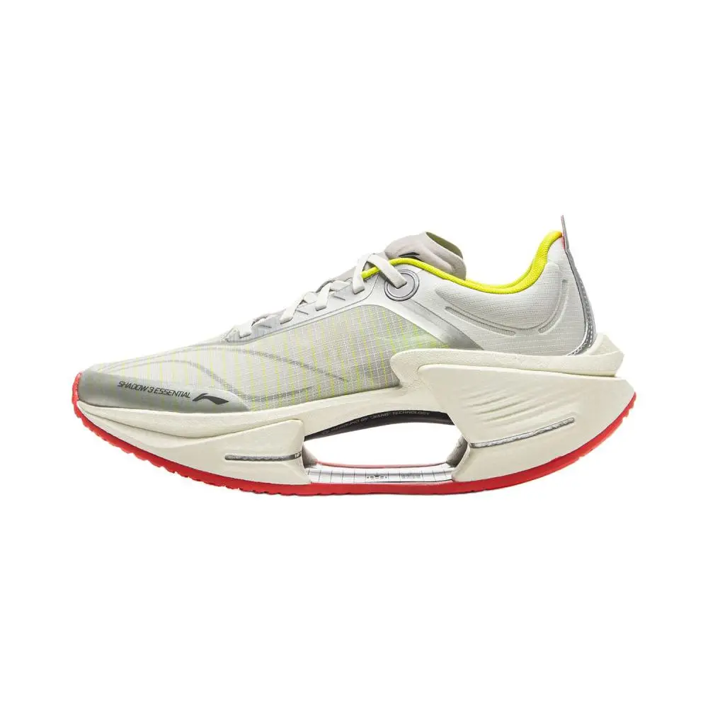 LiNing Shadow 3 ESSENTIAL Cushioning And Breathable Low top Casual Racing Running Shoes Men's Silver Gray