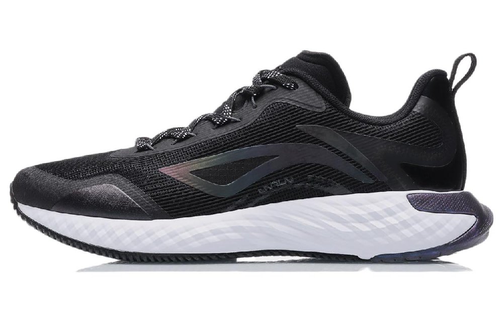 LiNing Abrasion Resistant Breathable Low Top Sprint Running Shoes Men's Black