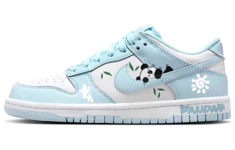 Nike Dunk Dots Of Starlight Little Panda Bear Anti-Slip Wear-Resistant Low-Top Skateboard Shoes GS Blue White