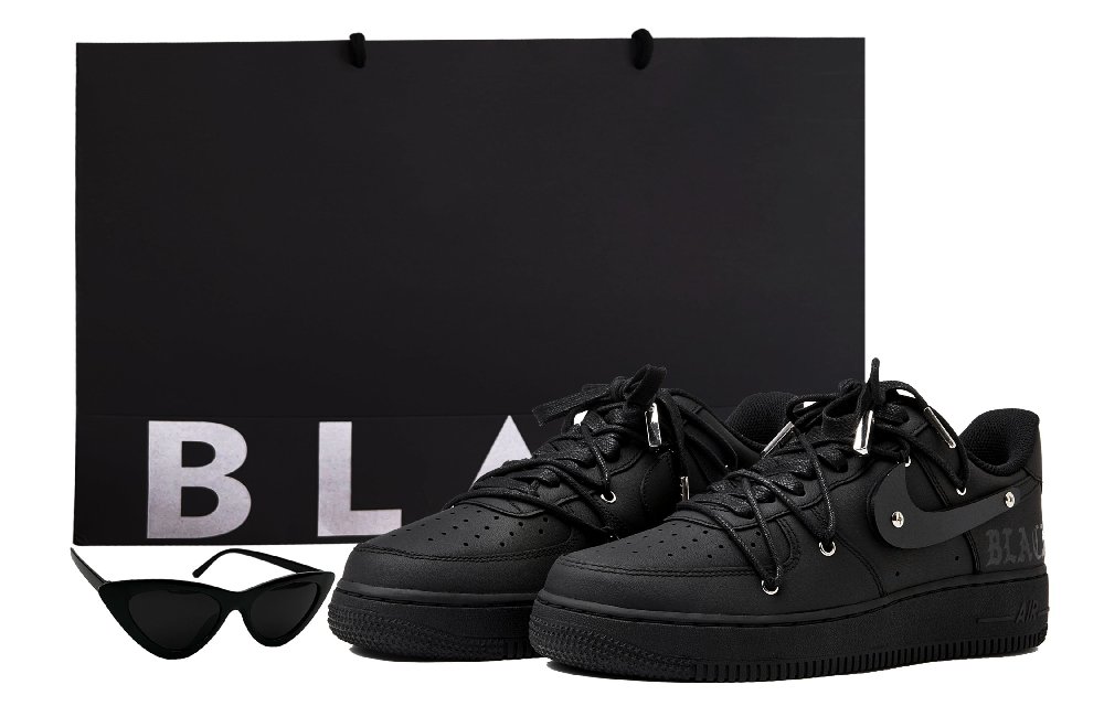 Nike Air Force 1 07 Low-Top Skateboard Shoes Women's Pure Black