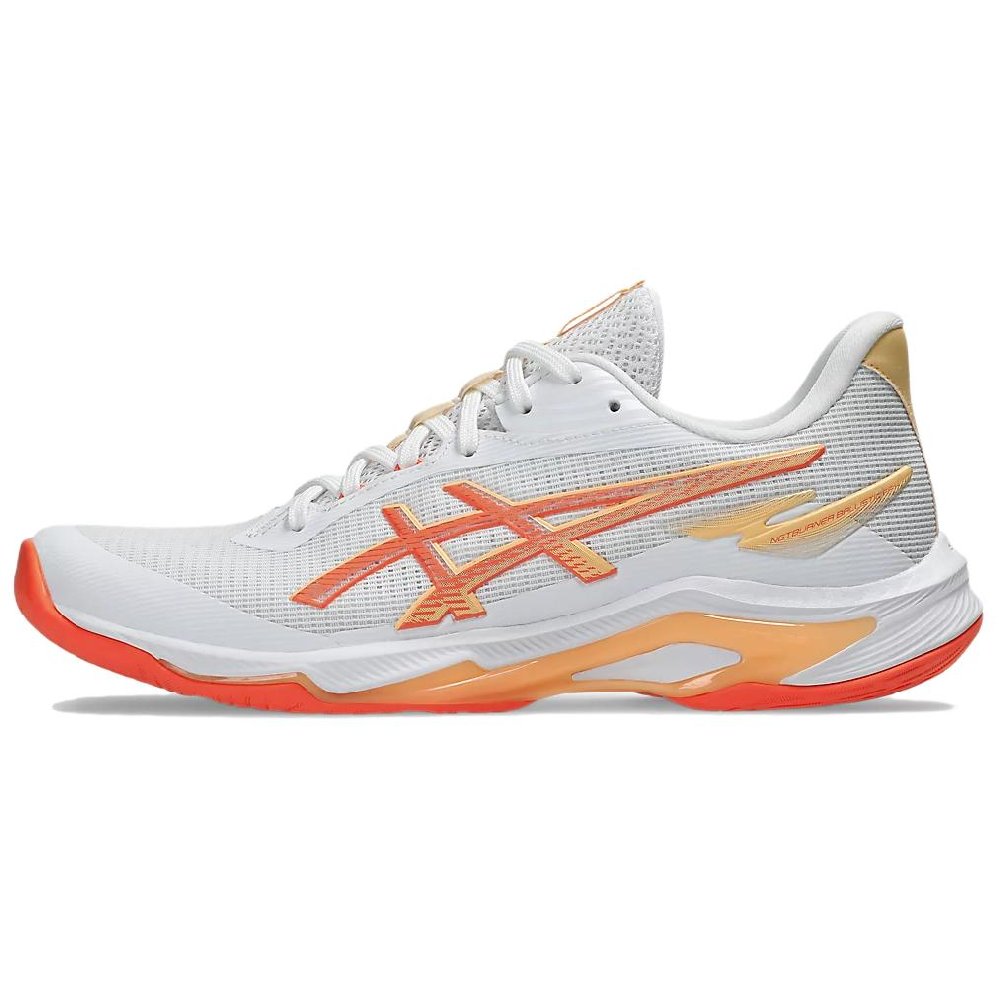 Asics NETBURNER BALLISTIC FF 4 Abrasion Resistant Low Top Training Shoes Women's White Orange Red