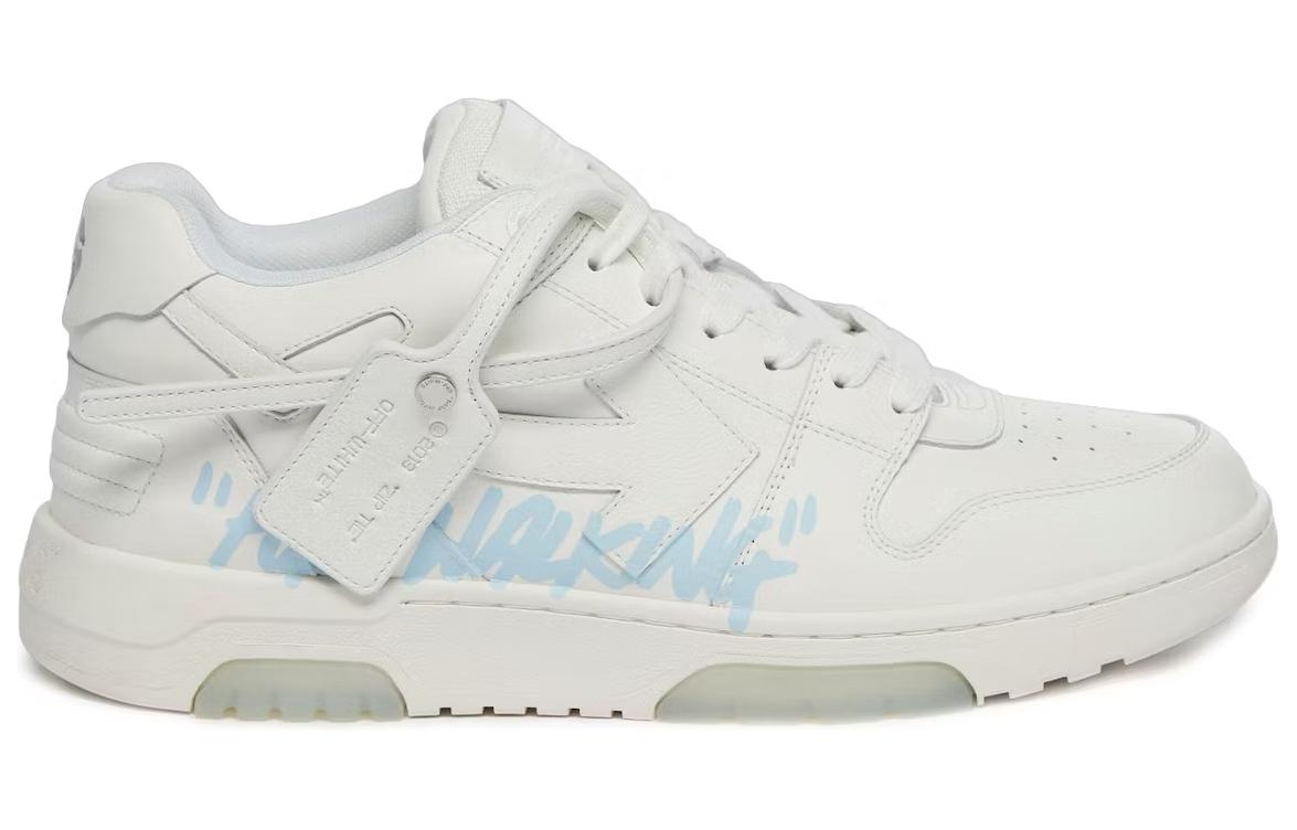 OFF WHITE Out Of Office 'OOO' Low Tops For Walking White Light Blue 2021