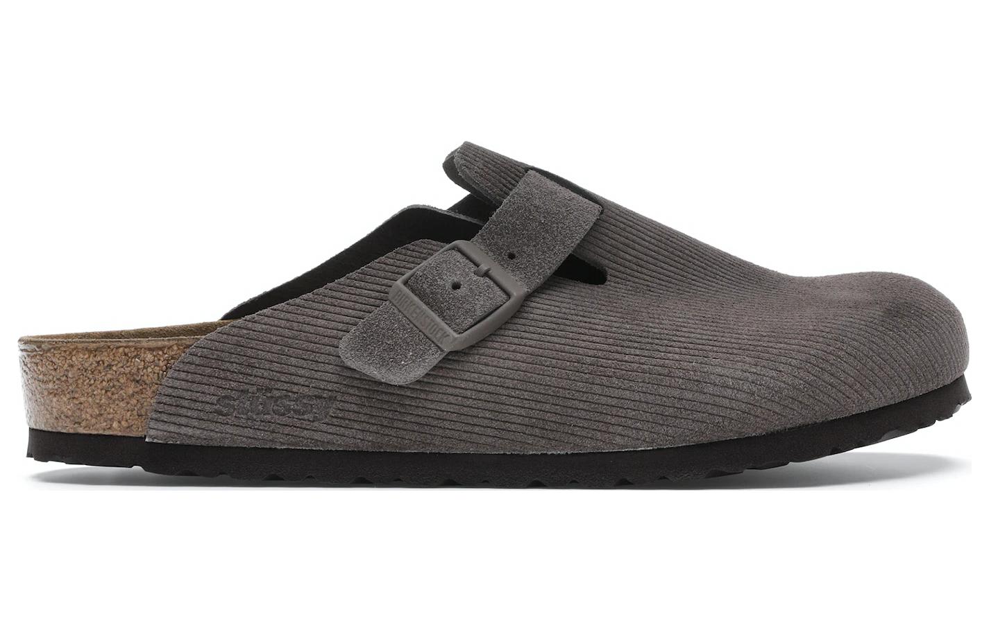 Birkenstock Boston Clogs Stussy Anthracite