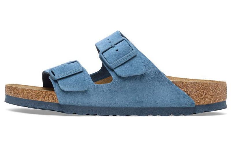 Birkenstock Buckled Open Toe Suede Slippers