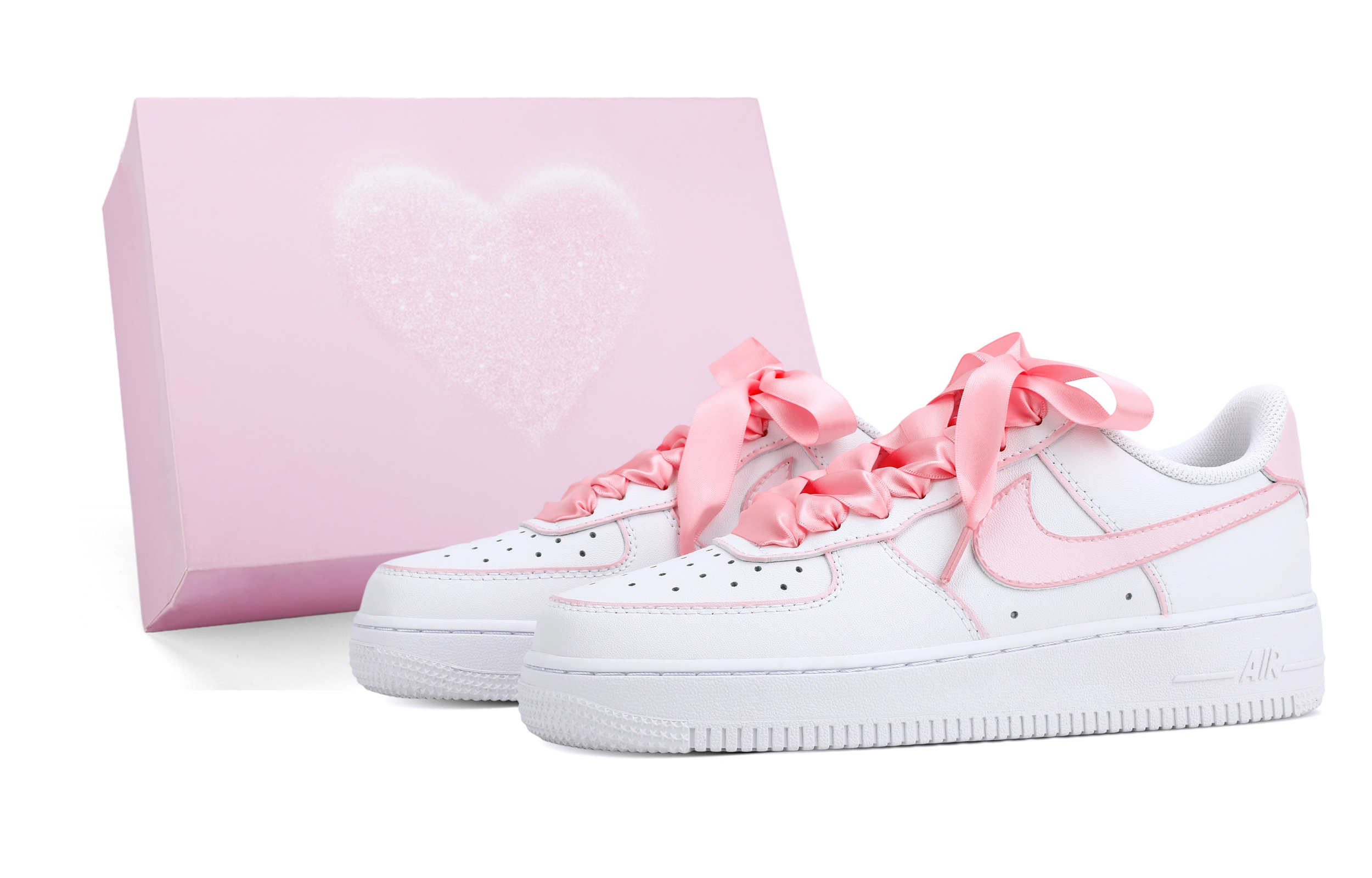 Nike Air Force 1 Low top Skateboard Shoes Unisex White Pink