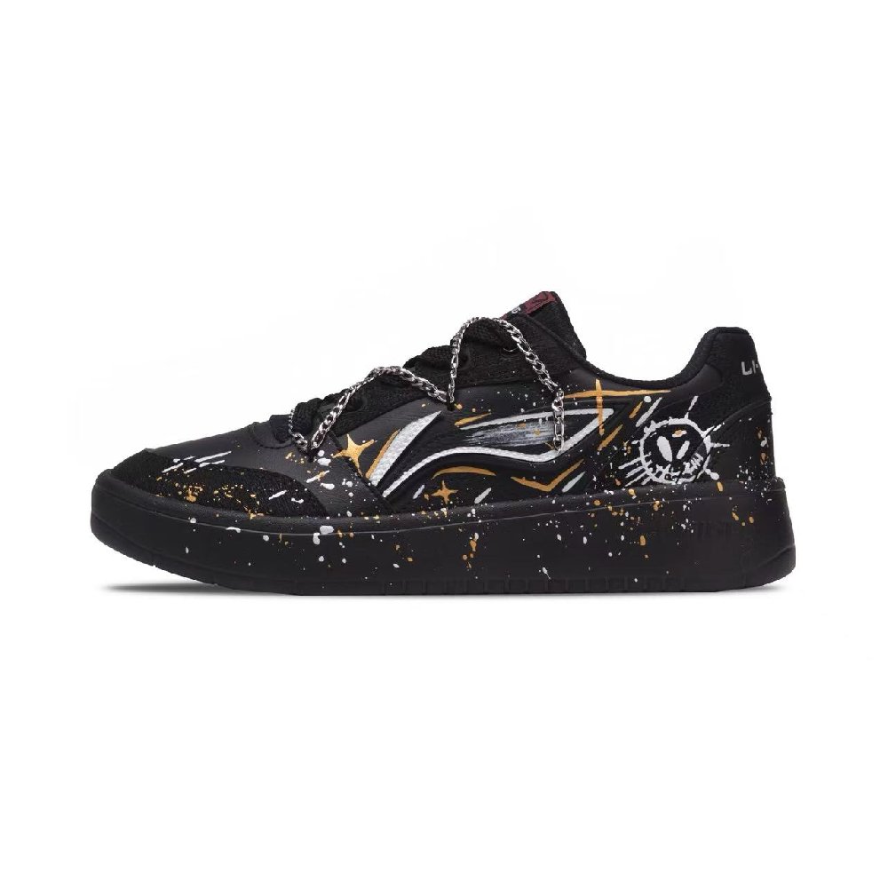 LiNing Yuanbao V3 Abrasion Resistant Coverage Low Top Skateboard Shoes Men's Black