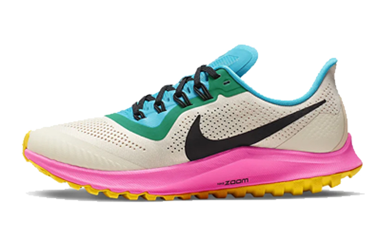 Nike Air Zoom Pegasus 36 Trail Light Orewood Brown Pink Blast Blue Lagoon Women's