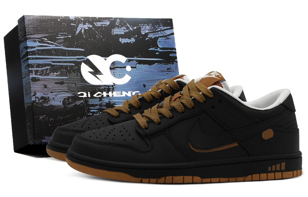 Nike Dunk Obsidian Anti Slip Wear Resistant Low Top Skateboard Shoes Unisex Black Brown