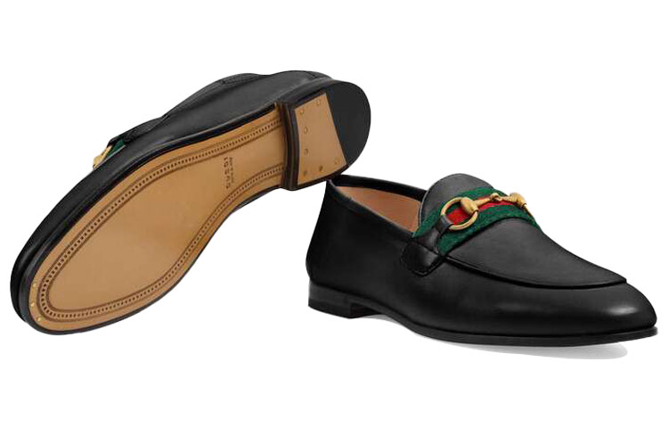 GUCCI Slip On Loafer With Web Black Leather GUCCI Slip On Loafer With Web Black Leather купить в интернет-магазине Yoocart с быстрой доставкой по России.