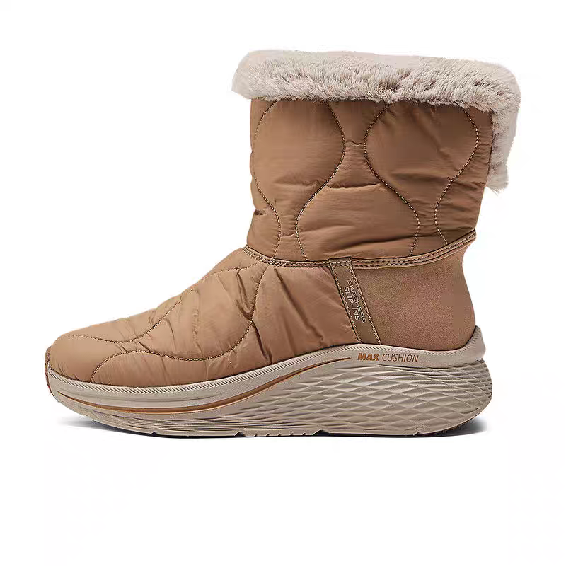 Skechers Slip Ins Warm And Wear-Resistant Crew Snow Boots Women's Brown