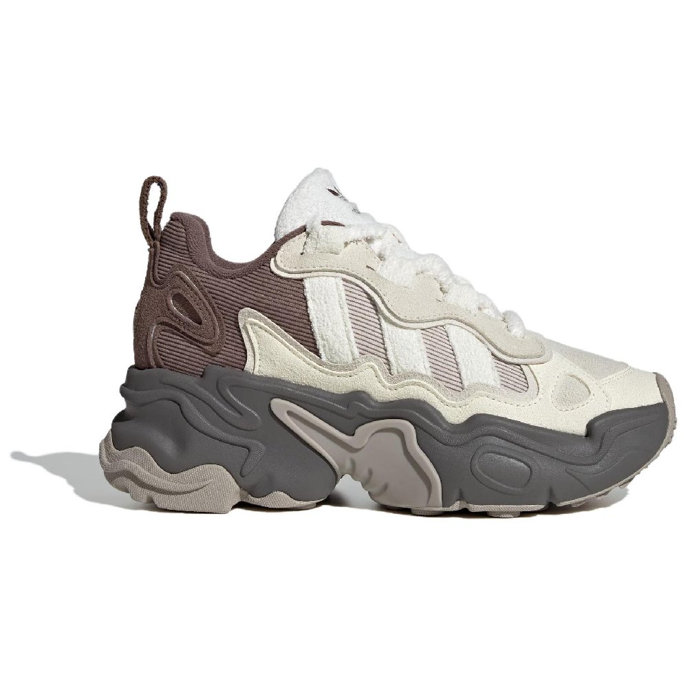 Adidas Originals Ozthemis Anti-Slip Wear-Resistant Low-Top Chunky Sneakers Women's White Brown