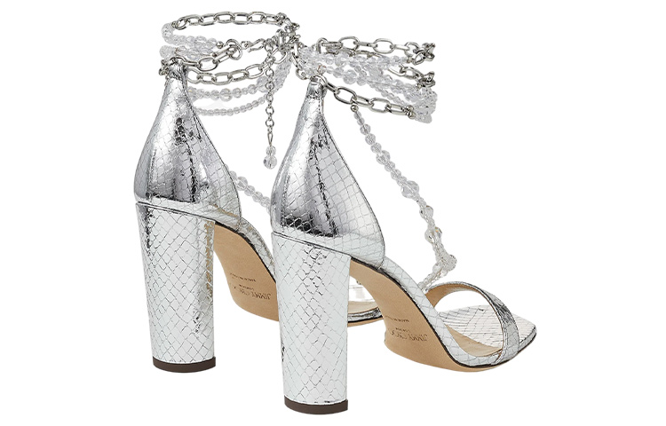Jimmy Choo Strap Sandals Women's Silver