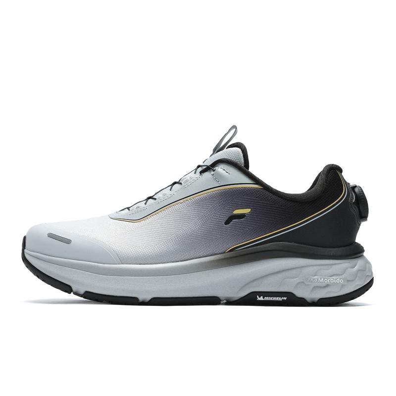 FILA BOA NUVOLE 2 Cushioning Breathable Low-Top Running Shoes Men Sun Rock Gray