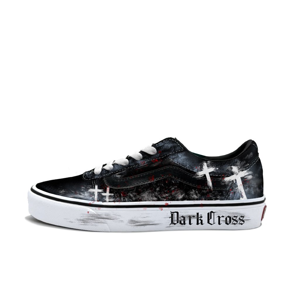 Vans Ward Abrasion Resistant Low Top Skateboard Shoes Unisex Black White