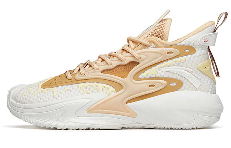Anta Berserk 3 Low-Top Performance Basketball Shoes Men's White Gold