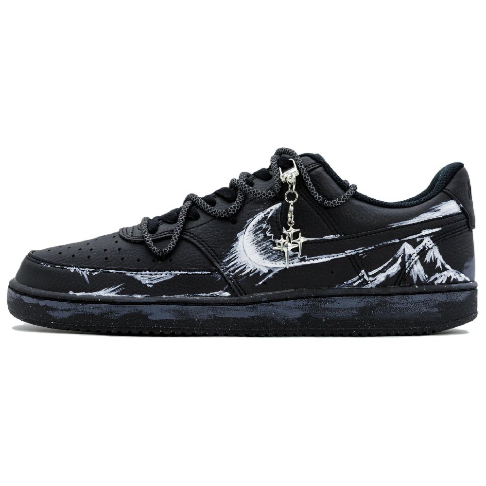Nike Court Vision Soaring Cloud Anti Slip Wear Resistant Low Top Skateboard Shoes Unisex Black