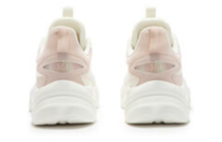 361° Abrasion Resistant Breathable Low Top Running Shoes Women's White Pink