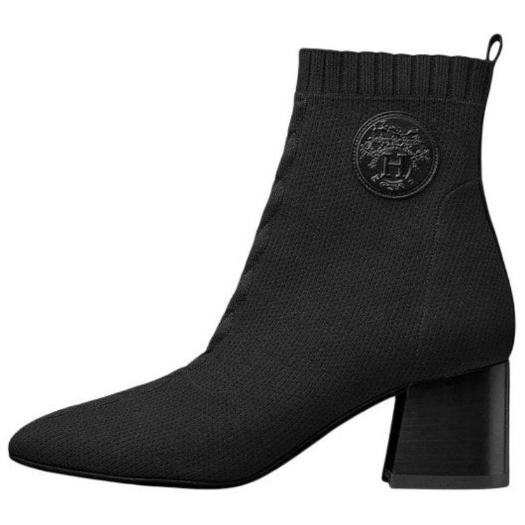 HERMES Volver Ankle Boots 6cm Women's Black