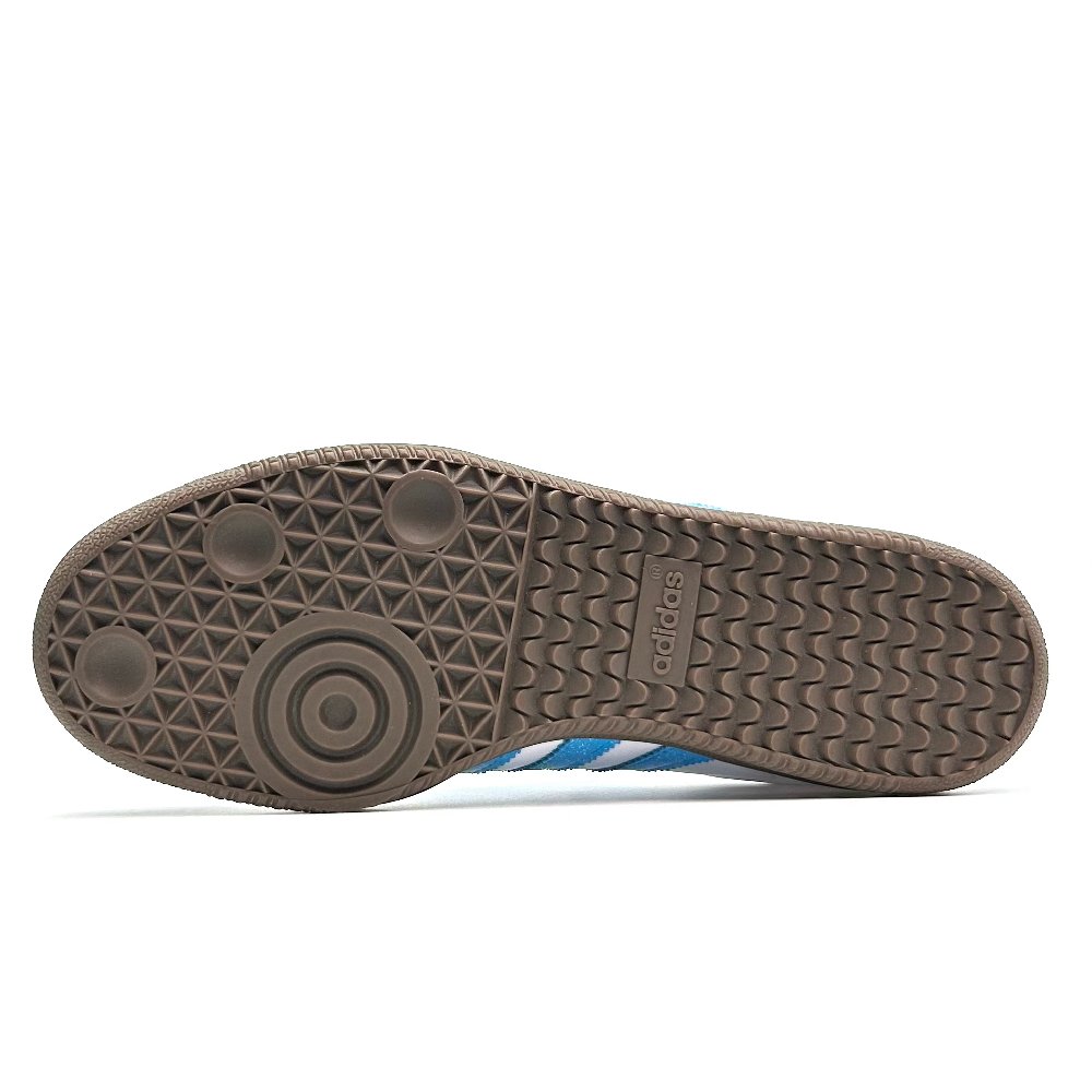 Adidas Originals SAMBA OG Slip Resistant Low Top Skateboard Shoes Unisex White Blue