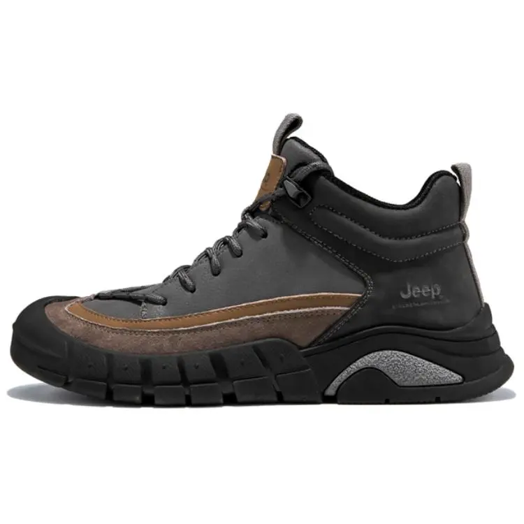 Jeep Low Top Hiking Shoes Men's Black Gray