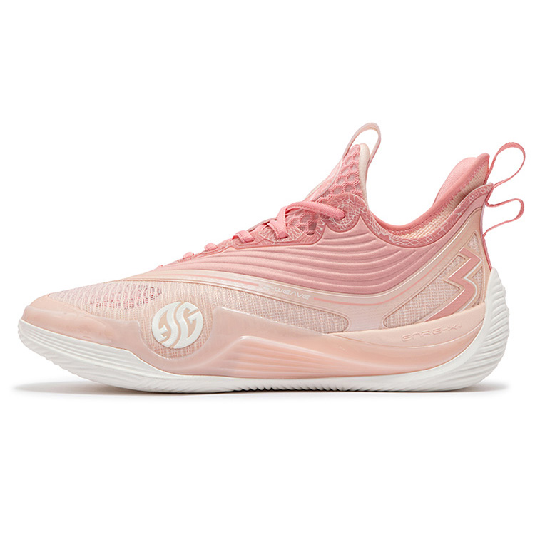 361° Zen 6 REN MIN BRAVO Cushioning Anti-Slip Wear-Resistant Breathability Low-Top Basketball Shoes Men's Smoky Pink