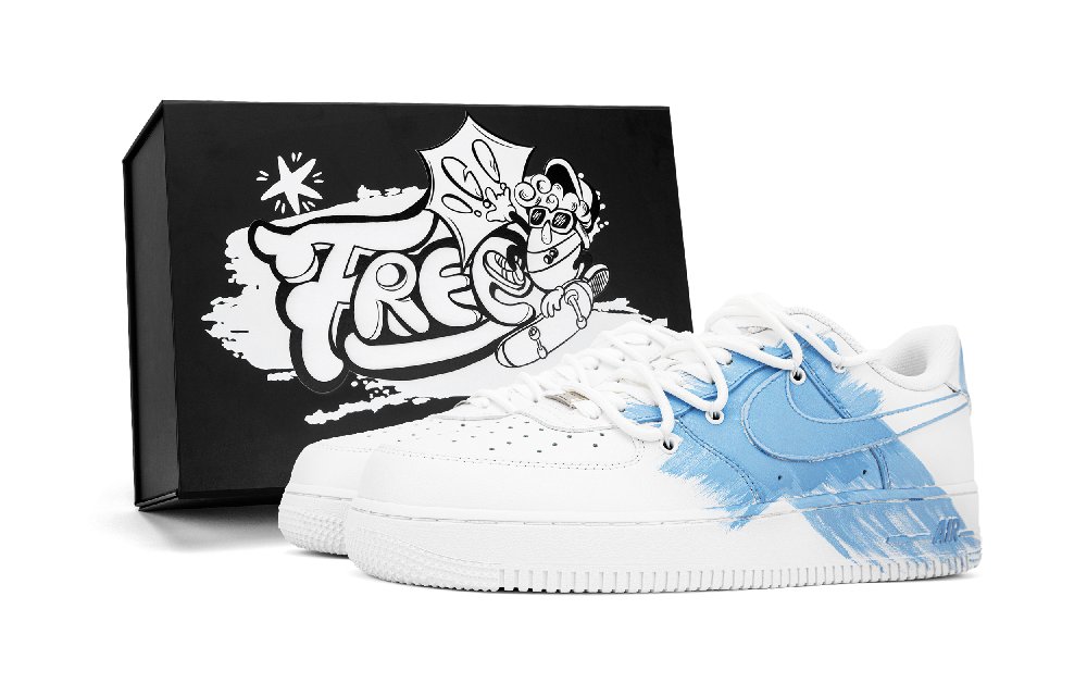 Nike Air Force 1 Slip Resistant Low Top Skateboard Shoes Men's Black White