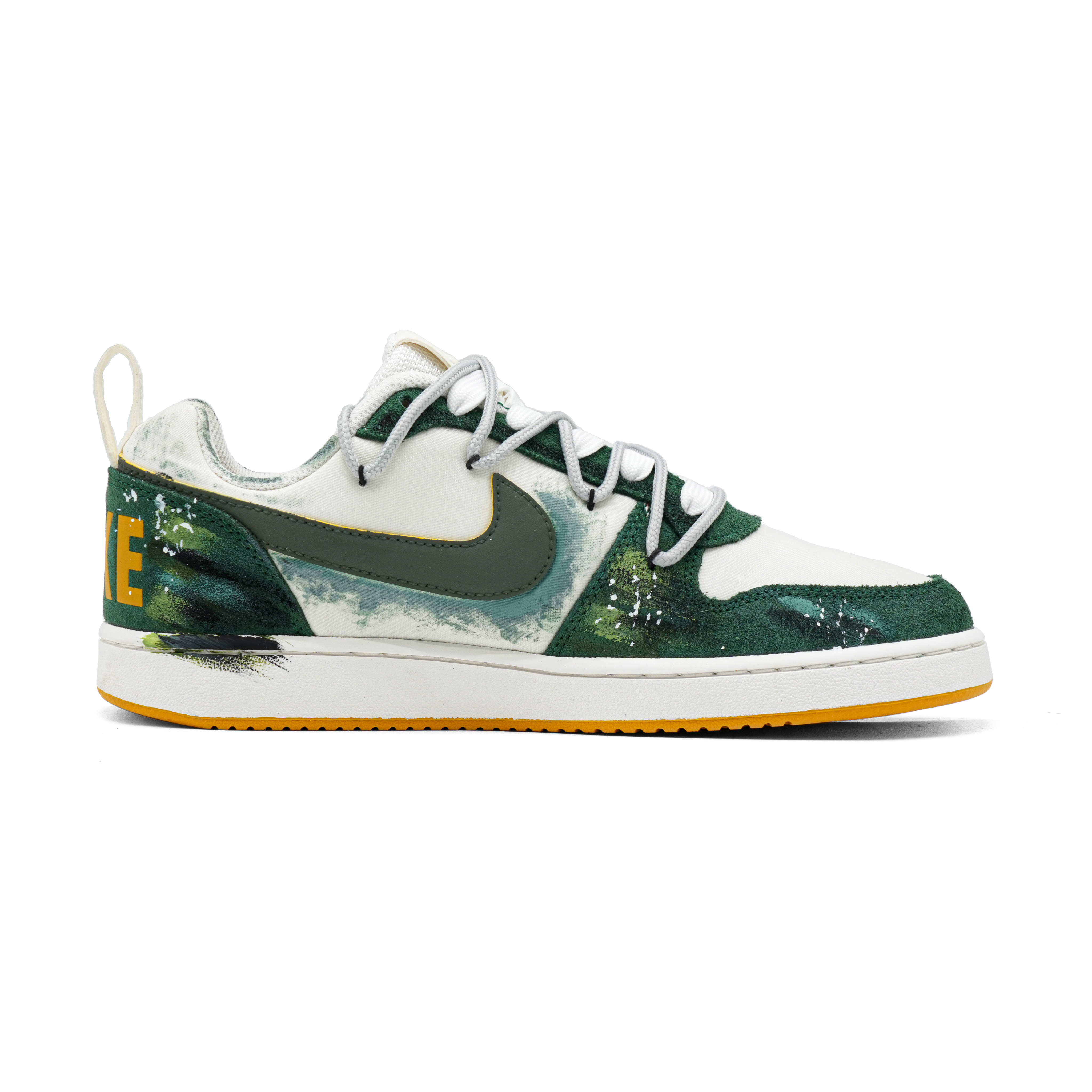 Nike Court Borough Forest Kigo Abrasion Resistant Low top Skateboard Shoes Men's Gray Green