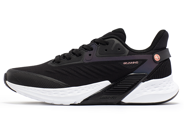 361° Rain Screen Volcano Anti-Slip Wear-Resistant Low-Top Running Shoes Women's Obsidian Black/Rose Gold