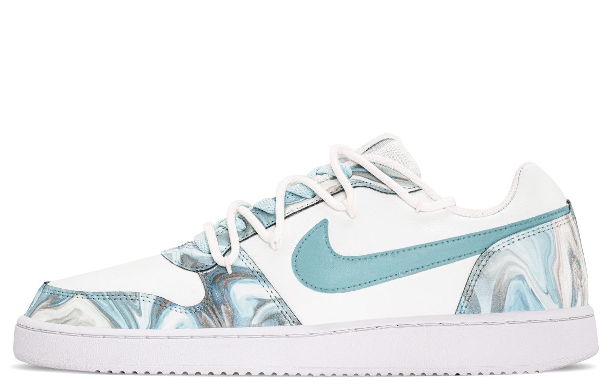 Nike EBERNON Abrasion Resistant Low top Skateboard Shoes Men's Blue White