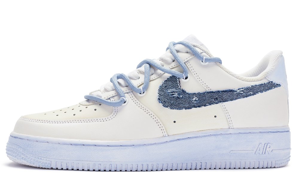 Nike Air Force 1 Air Force 1 Skateboard Shoes Men's Beige White Blue