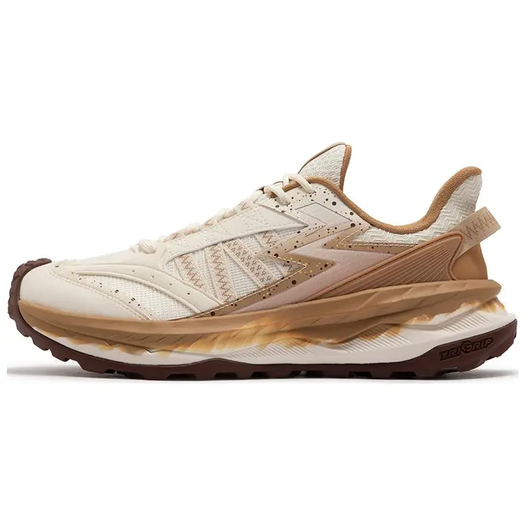 361° Cushioning Anti-Slip And Wear-Resistant Low-Top Casual Trail Running Running Shoes Men's Beige Brown