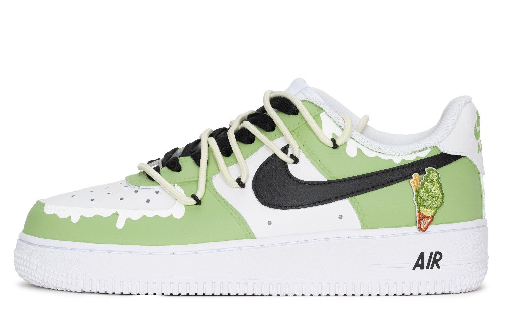 Nike Air Force 1 Anti Slip Wear Resistant Low Top Skateboard Shoes Unisex White Green