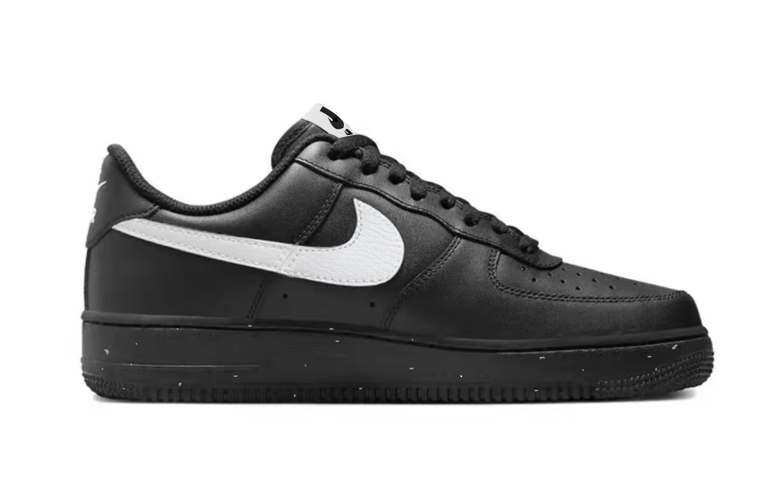 Nike Air Force 1 Black Warrior Abrasion Resistant Low top Skateboard Shoes Unisex Black White